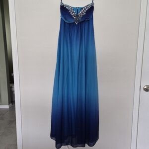 Deb Gown with Embellished Neckline